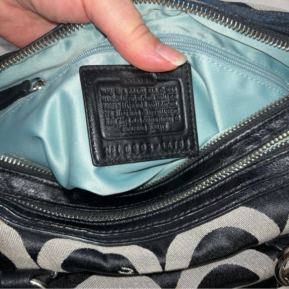 Coach Kristin Purse Graphic Jacquard Shoulder Bag‎ Opa Print Chain Link Bag Y2K - Picture 8 of 16